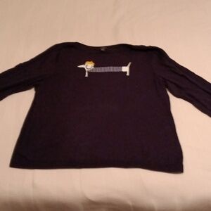 Talbots XL Black Novelty Sweater